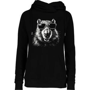 Capybara Capybara Capybara Womens Funnel Neck Pullover Hood