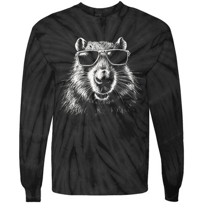 Capybara Capybara Capybara Tie-Dye Long Sleeve Shirt