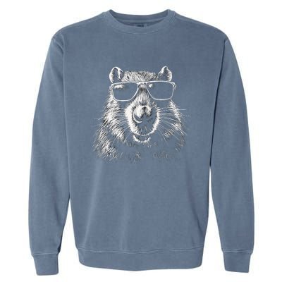 Capybara Capybara Capybara Garment-Dyed Sweatshirt