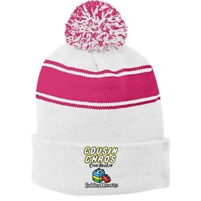 Cousin Chaos Coordinator Building Memories Stripe Pom Pom Beanie