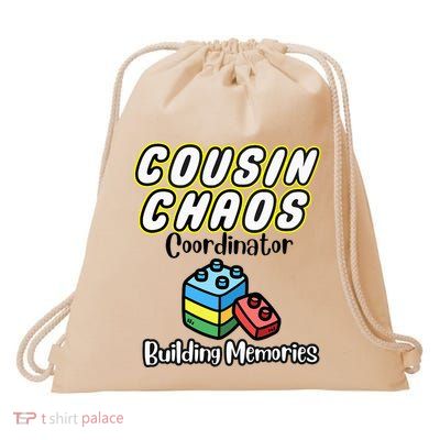 Cousin Chaos Coordinator Building Memories Drawstring Bag