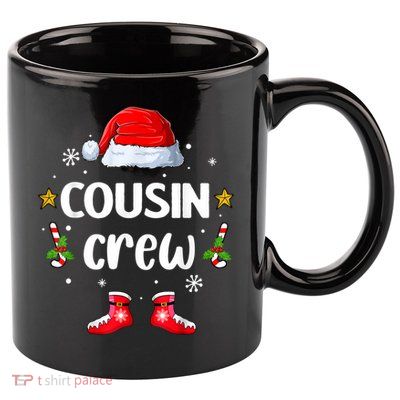 Cousin Crew Christmas Family Squad Naughty Matching Santa Cool Gift 11oz C Handle Ceramic Mug