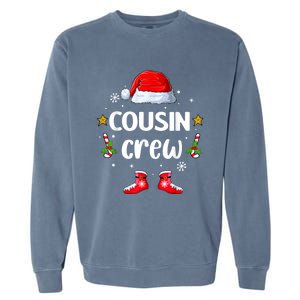 Cousin Crew Christmas Family Squad Naughty Matching Santa Cool Gift Garment-Dyed Sweatshirt