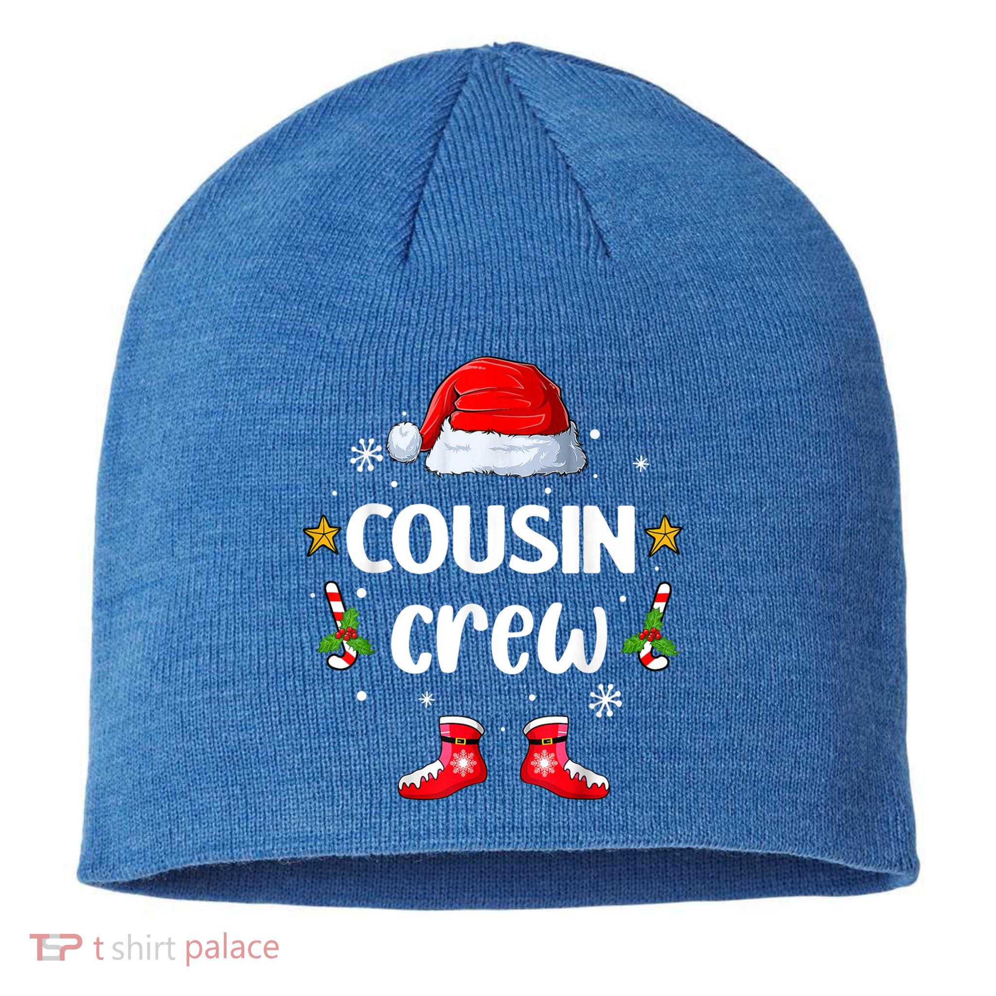 Cousin Crew Christmas Family Squad Naughty Matching Santa Cool Gift Sustainable Beanie