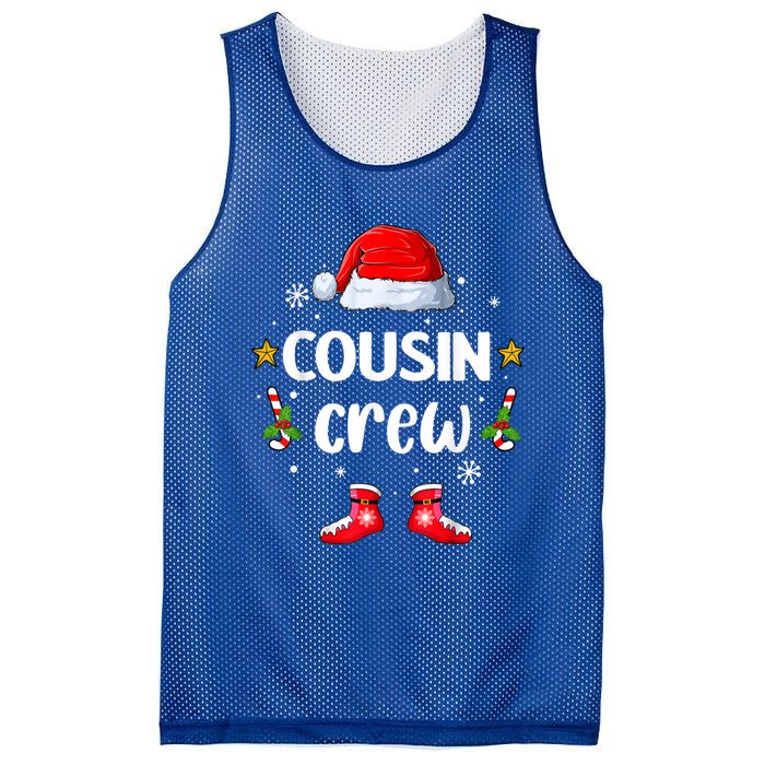 Cousin Crew Christmas Family Squad Naughty Matching Santa Cool Gift Mesh Reversible Basketball Jersey Tank