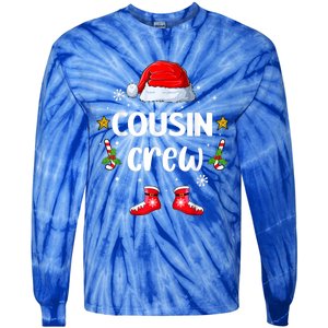 Cousin Crew Christmas Family Squad Naughty Matching Santa Cool Gift Tie-Dye Long Sleeve Shirt