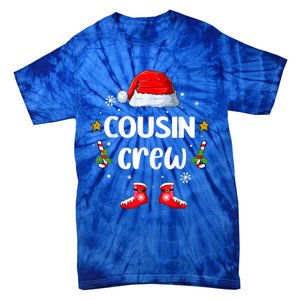 Cousin Crew Christmas Family Squad Naughty Matching Santa Cool Gift Tie-Dye T-Shirt