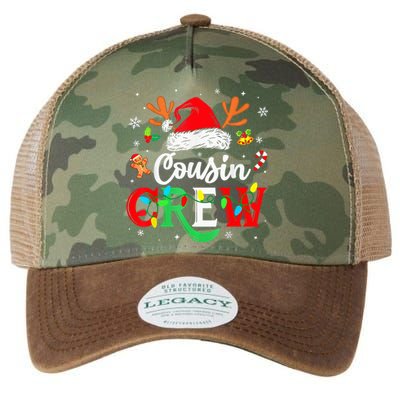 Christmas Cousin Crew Reindeer Santa Hat Lights Kid Teens Legacy Tie Dye Trucker Hat