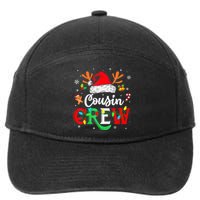 Christmas Cousin Crew Reindeer Santa Hat Lights Kid Teens 7-Panel Snapback Hat