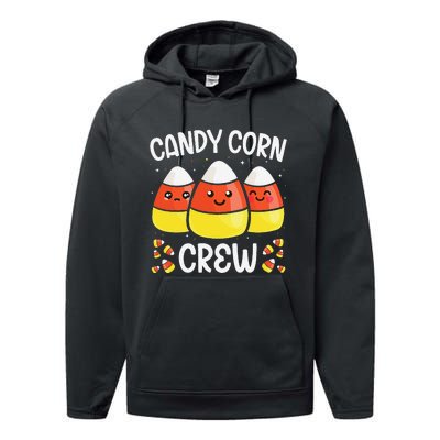 Candy Corn Crew Halloween Costume Friends Gift Performance Fleece Hoodie