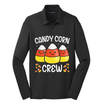 Candy Corn Crew Halloween Costume Friends Gift Silk Touch Performance Long Sleeve Polo