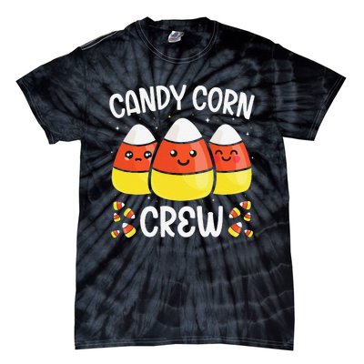 Candy Corn Crew Halloween Costume Friends Gift Tie-Dye T-Shirt