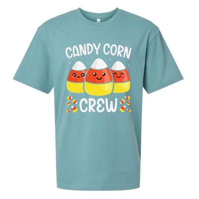 Candy Corn Crew Halloween Costume Friends Gift Sueded Cloud Jersey T-Shirt