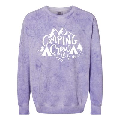 Camping Crew Camp Trip For Campers Colorblast Crewneck Sweatshirt