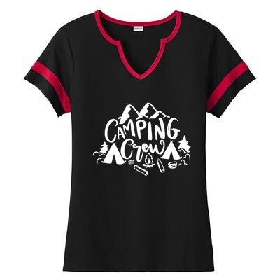 Camping Crew Camp Trip For Campers Ladies Halftime Notch Neck Tee