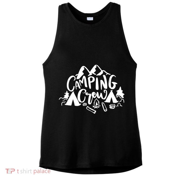 Camping Crew Camp Trip For Campers Ladies PosiCharge Tri-Blend Wicking Tank