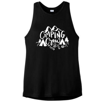 Camping Crew Camp Trip For Campers Ladies PosiCharge Tri-Blend Wicking Tank