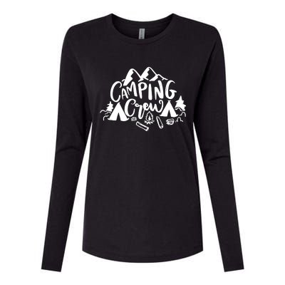 Camping Crew Camp Trip For Campers Womens Cotton Relaxed Long Sleeve T-Shirt