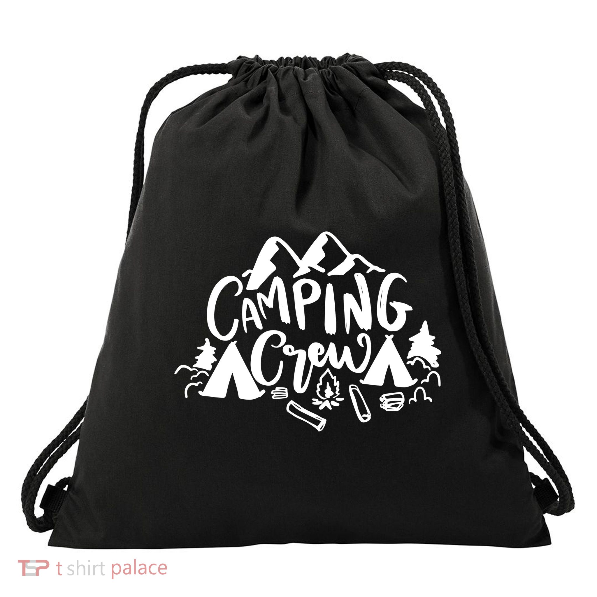 Camping Crew Camp Trip For Campers Drawstring Bag