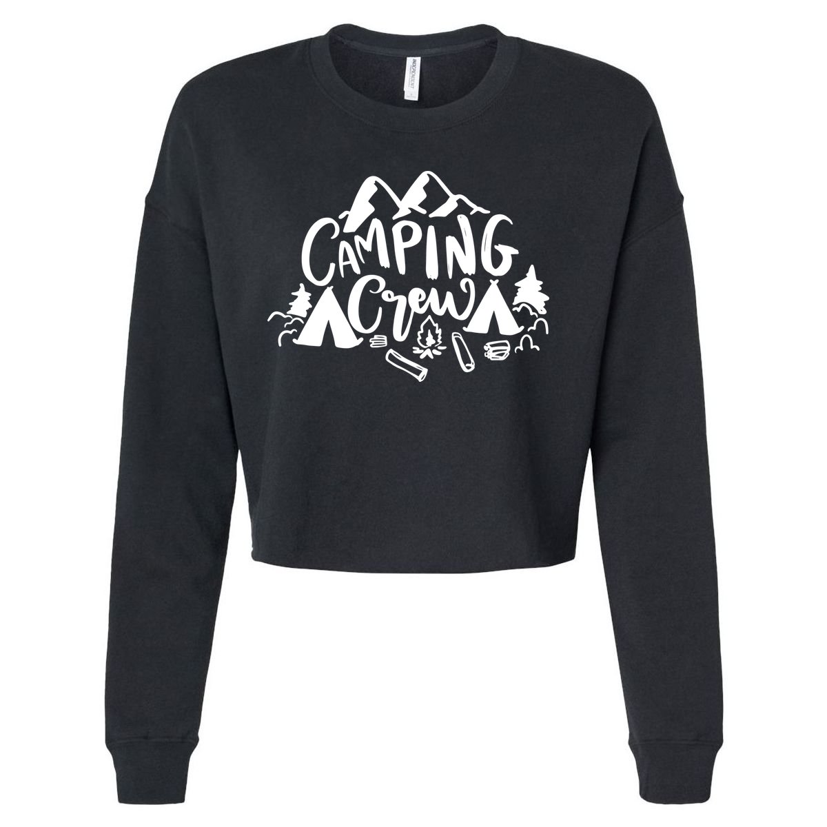 Camping Crew Camp Trip For Campers Cropped Pullover Crew