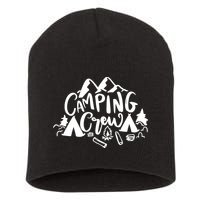 Camping Crew Camp Trip For Campers Short Acrylic Beanie