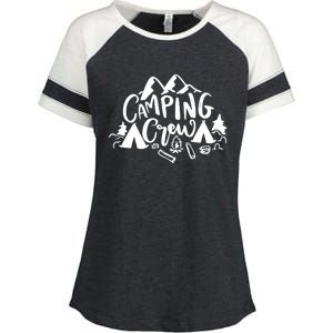 Camping Crew Camp Trip For Campers Enza Ladies Jersey Colorblock Tee