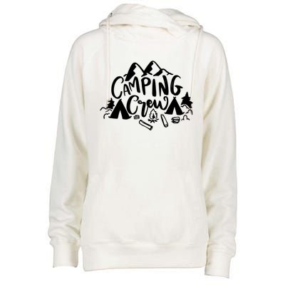 Camping Crew Camp Trip For Campers Womens Funnel Neck Pullover Hood