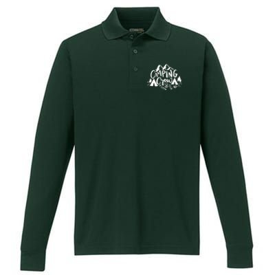 Camping Crew Camp Trip For Campers Performance Long Sleeve Polo