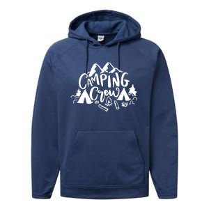 Camping Crew Camp Trip For Campers Performance Fleece Hoodie