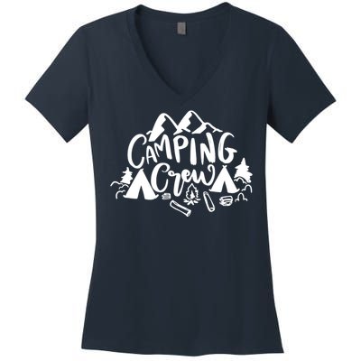 Camping Crew Camp Trip For Campers Women's V-Neck T-Shirt