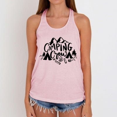 Camping Crew Camp Trip For Campers Women's Knotted Racerback Tank