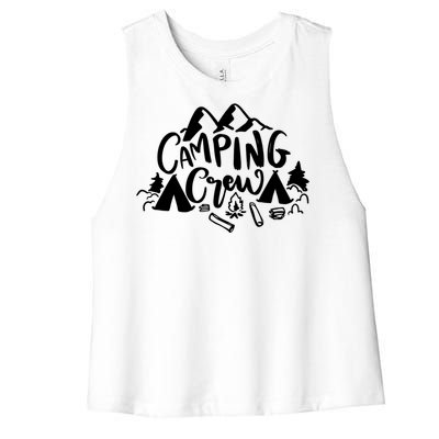 Camping Crew Camp Trip For Campers Women's Racerback Cropped Tank