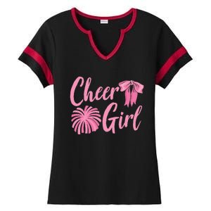 Cheer Cheerleader  Cheering Practice Cheerleading Ladies Halftime Notch Neck Tee