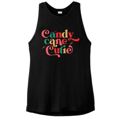 Candy Cane Cutie Funny Christmas Boy Girls Xmas Pajama Ladies PosiCharge Tri-Blend Wicking Tank