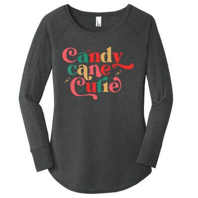 Candy Cane Cutie Funny Christmas Boy Girls Xmas Pajama Women's Perfect Tri Tunic Long Sleeve Shirt