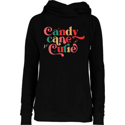 Candy Cane Cutie Funny Christmas Boy Girls Xmas Pajama Womens Funnel Neck Pullover Hood