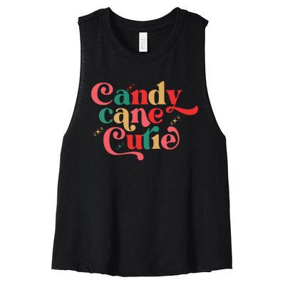 Candy Cane Cutie Funny Christmas Boy Girls Xmas Pajama Women's Racerback Cropped Tank