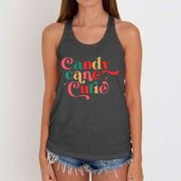 Candy Cane Cutie Funny Christmas Boy Girls Xmas Pajama Women's Knotted Racerback Tank