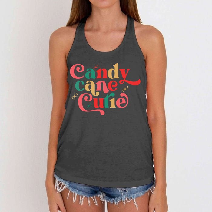 Candy Cane Cutie Funny Christmas Boy Girls Xmas Pajama Women's Knotted Racerback Tank