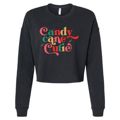 Candy Cane Cutie Funny Christmas Boy Girls Xmas Pajama Cropped Pullover Crew