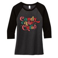 Candy Cane Cutie Funny Christmas Boy Girls Xmas Pajama Women's Tri-Blend 3/4-Sleeve Raglan Shirt