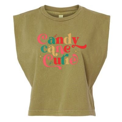 Candy Cane Cutie Funny Christmas Boy Girls Xmas Pajama Garment-Dyed Women's Muscle Tee