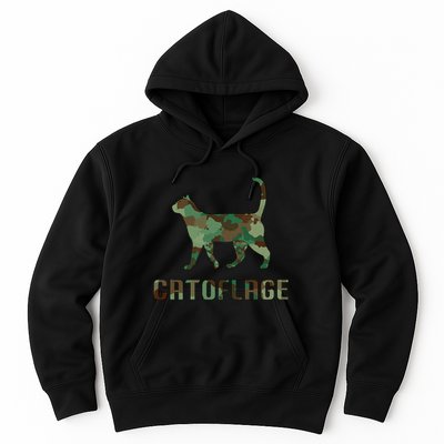 Camo Cat Catoflage Funny Cat Lover Cute Kitten Meow Cats Hoodie