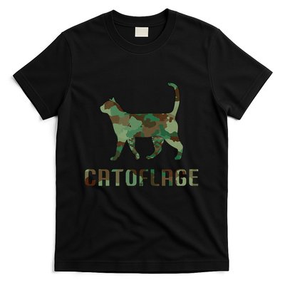 Camo Cat Catoflage Funny Cat Lover Cute Kitten Meow Cats T-Shirt