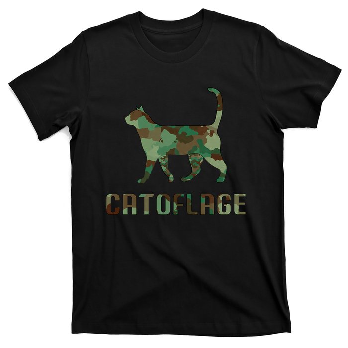 Camo Cat Catoflage Funny Cat Lover Cute Kitten Meow Cats T-Shirt