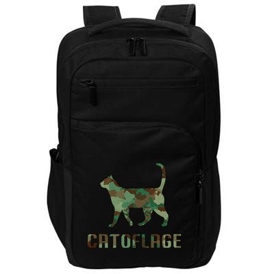 Camo Cat Catoflage Funny Cat Lover Cute Kitten Meow Cats Impact Tech Backpack