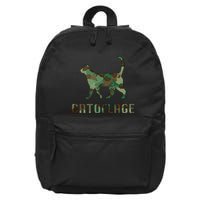 Camo Cat Catoflage Funny Cat Lover Cute Kitten Meow Cats 16 in Basic Backpack