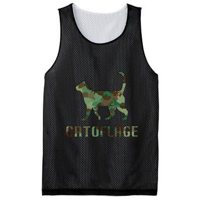 Camo Cat Catoflage Funny Cat Lover Cute Kitten Meow Cats Mesh Reversible Basketball Jersey Tank