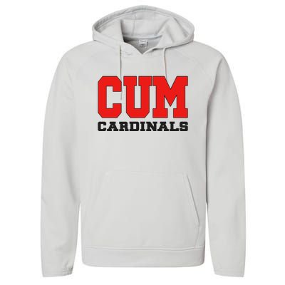 Cum C.A.R.D.I.N.A.L.S Christian University Michigan Performance Fleece Hoodie