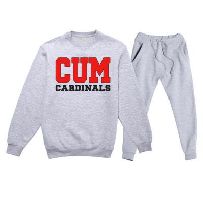 Cum C.A.R.D.I.N.A.L.S Christian University Michigan Premium Crewneck Sweatsuit Set